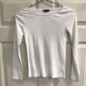 Gap Kids Girls Large White Top w/ Ruffle Neckline
